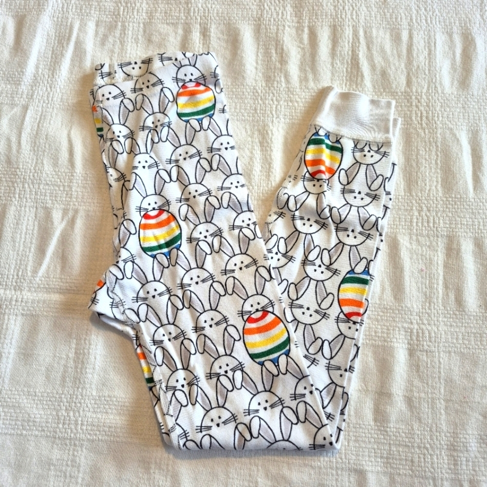 Hanna Andersson size 8 or 130 Easter Egg bunny pajama bottoms tag removed